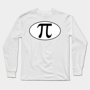 Pi Symbol Oval Marathon Parody Long Sleeve T-Shirt